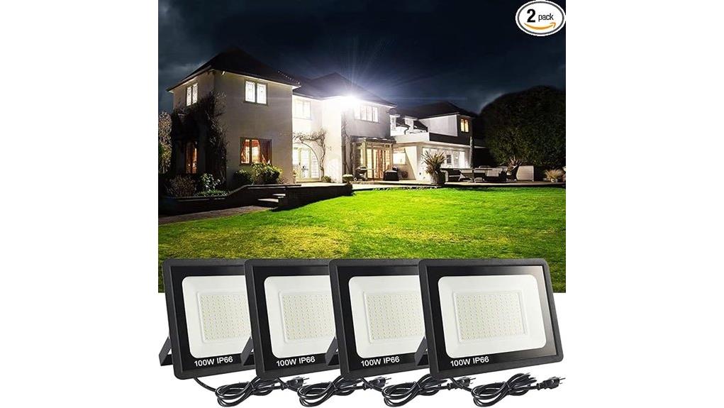 muclud 4 pack outdoor led floodlights