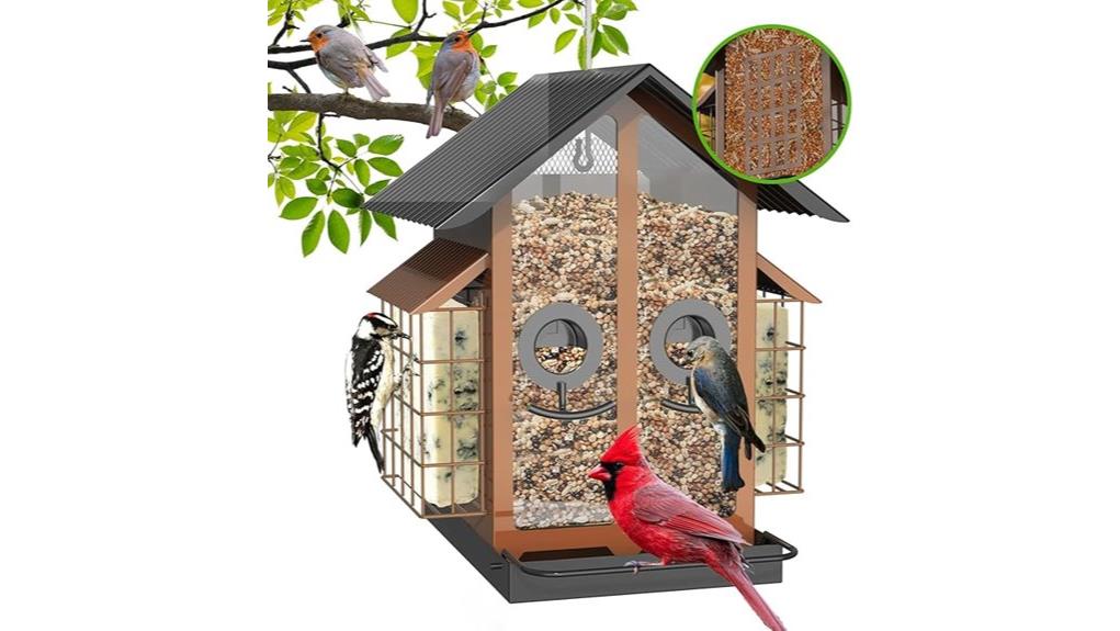 outdoor decorative bird feeder