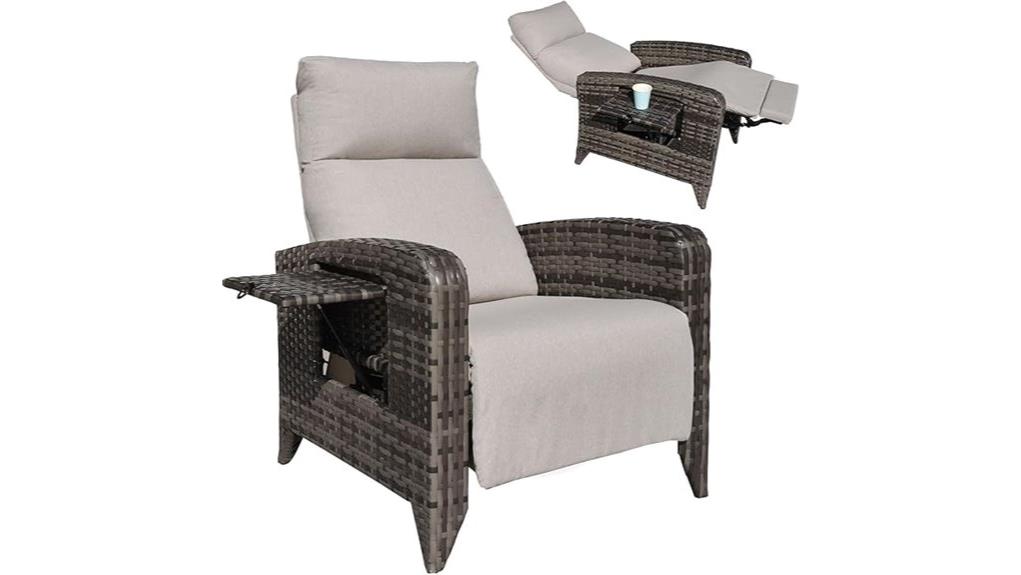 outdoor reclining dual seat set