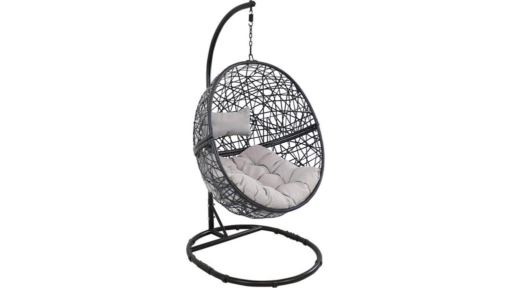 outdoor resin wicker hanging chair