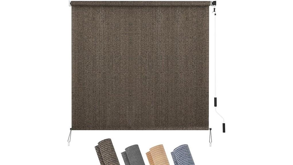 outdoor roll up patio blind