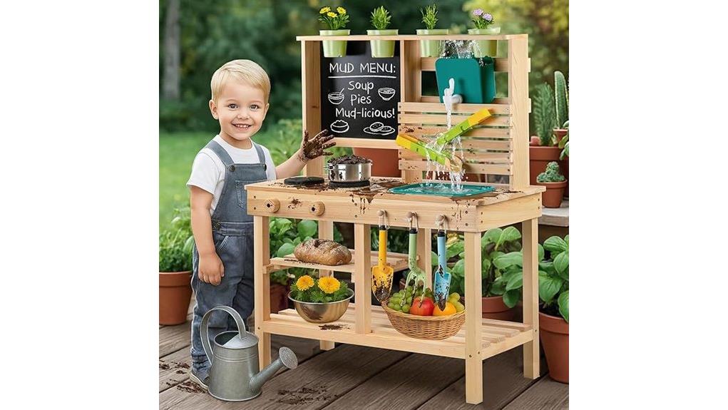 outdoor toddler mud kitchen