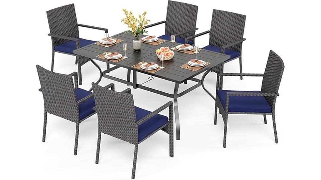 outdoor wicker dining set