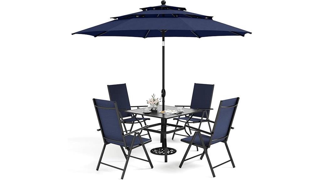 outdoor wicker five piece set
