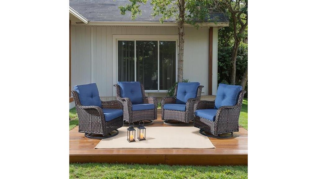 outdoor wicker swivel rocker chairs