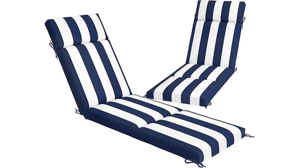 outsunny two piece chaise cushions