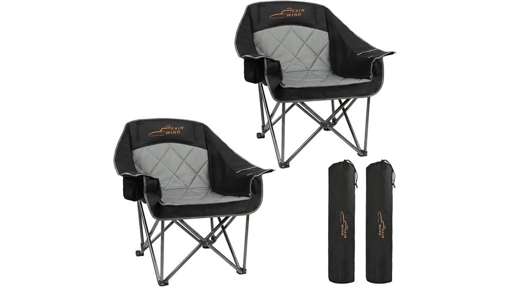 oversized padded camping chairs