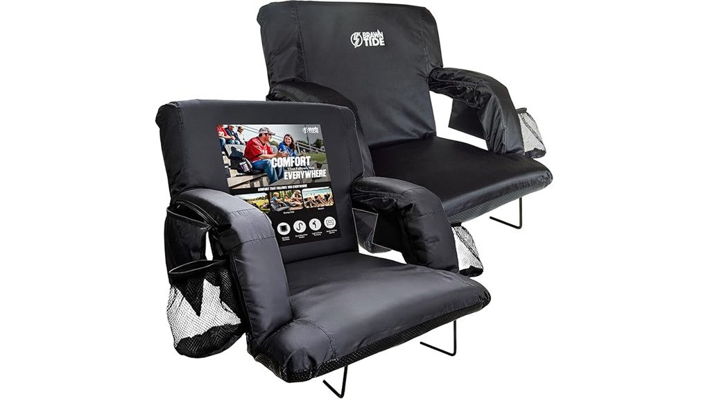 padded bleacher seat with back