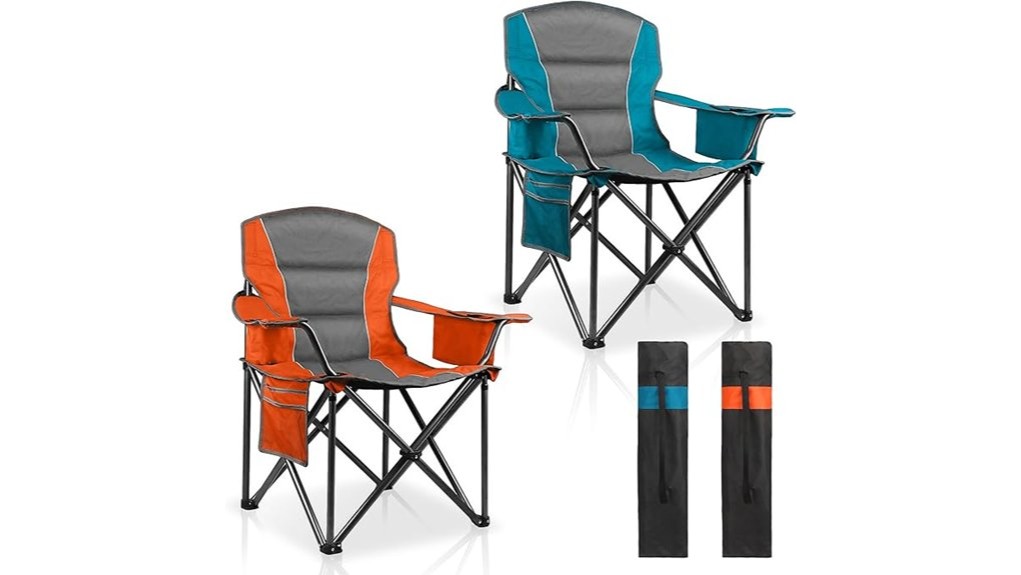 padded oversized camping chairs