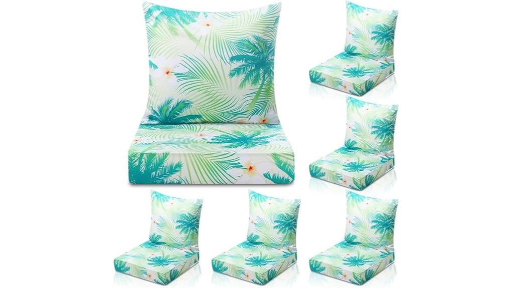 palm pattern outdoor chair cushions