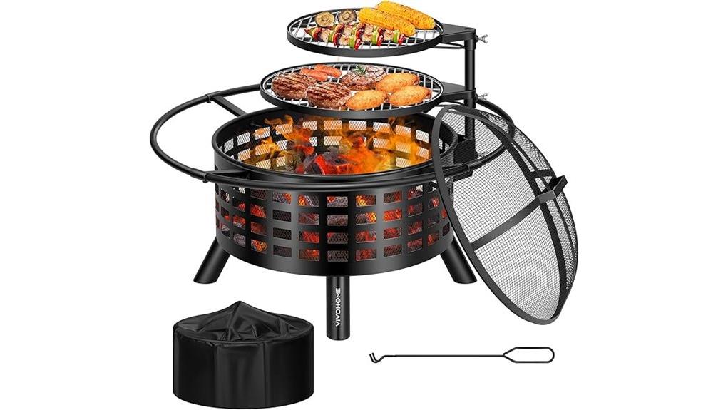 portable circular outdoor firepit