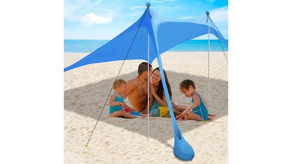 portable shaded beach shelter