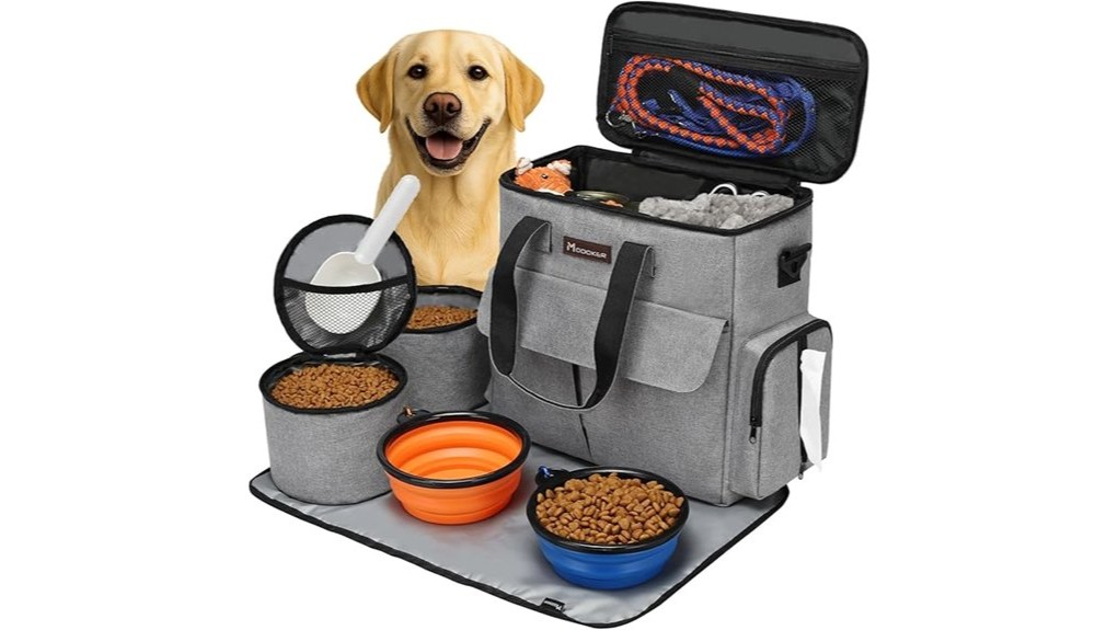 portable weekend pet travel set