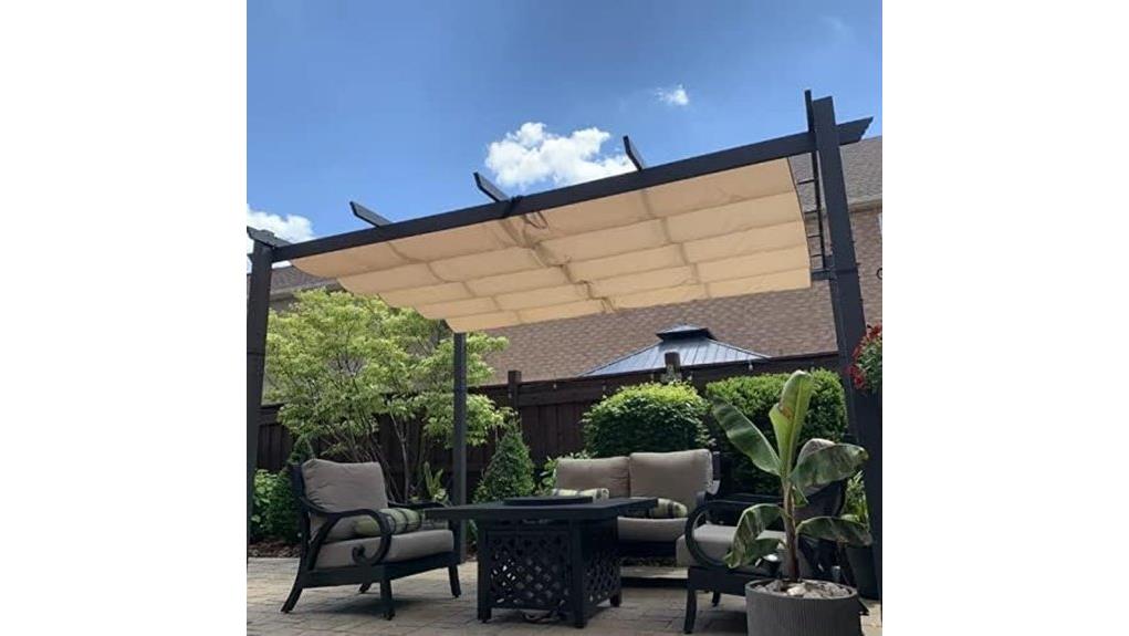 purple 10x10 retractable pergola
