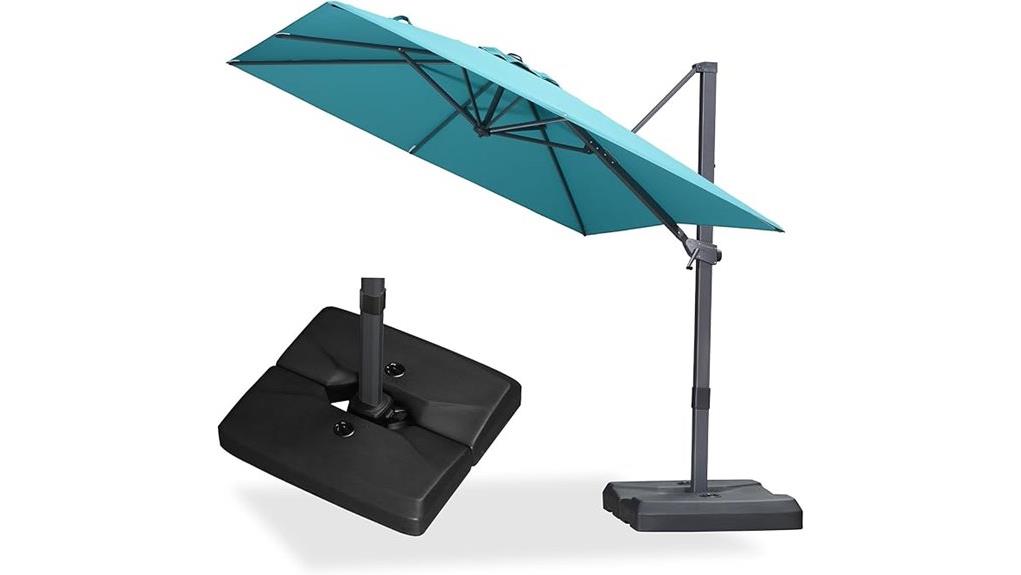 purple 8ft cantilever patio umbrella