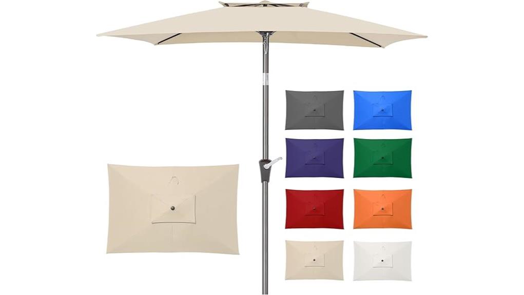 rectangular 6 6x10ft patio umbrella