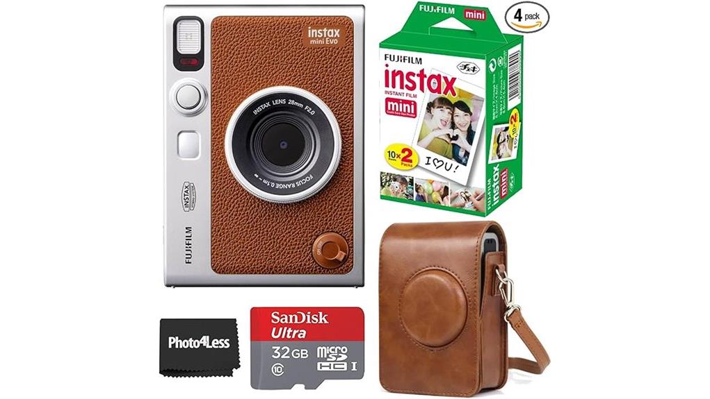 retro styled hybrid instant camera