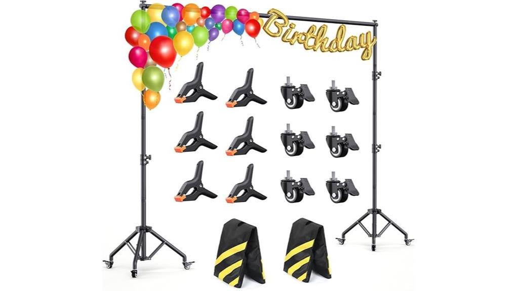 rolling 10x7 5ft backdrop stand