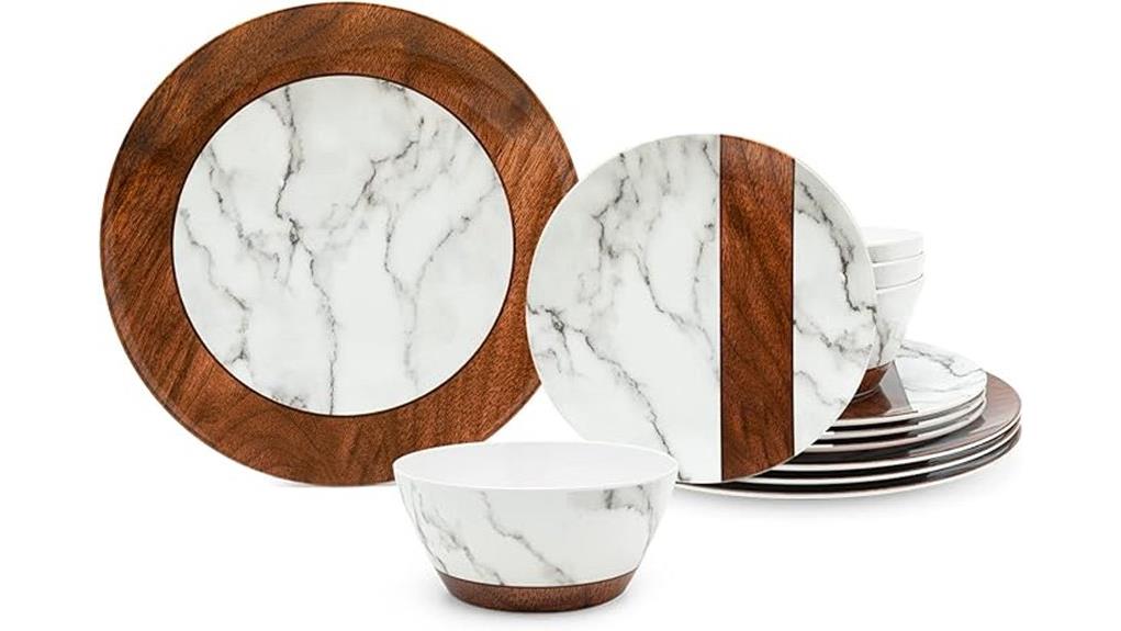 rustic modern melamine dinnerware