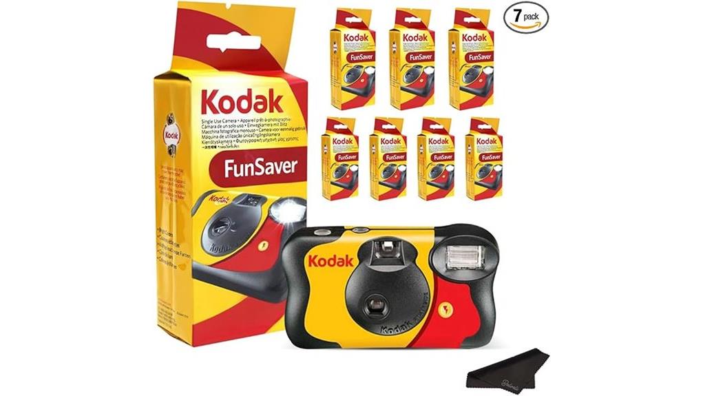 seven pack kodak disposable cameras