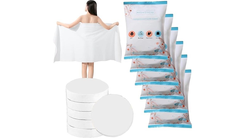 six pack oversized compressed towels