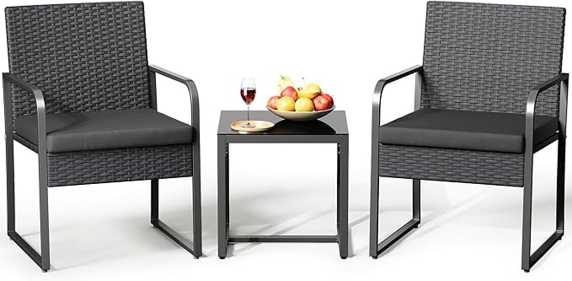 small outdoor bistro set