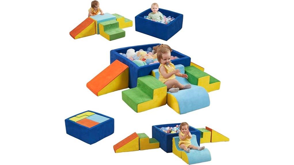 soft foam climbing blocks with ballpit