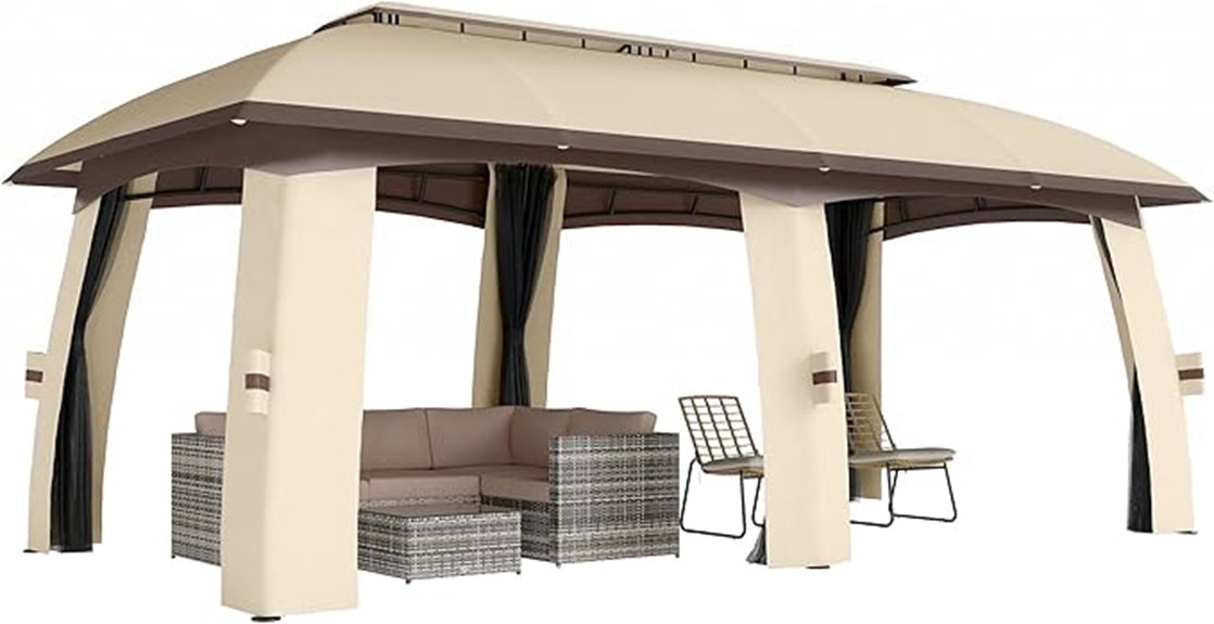 spacious 10x20 outsunny gazebo