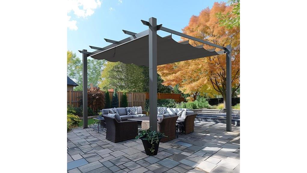 spacious durable backyard shade structure