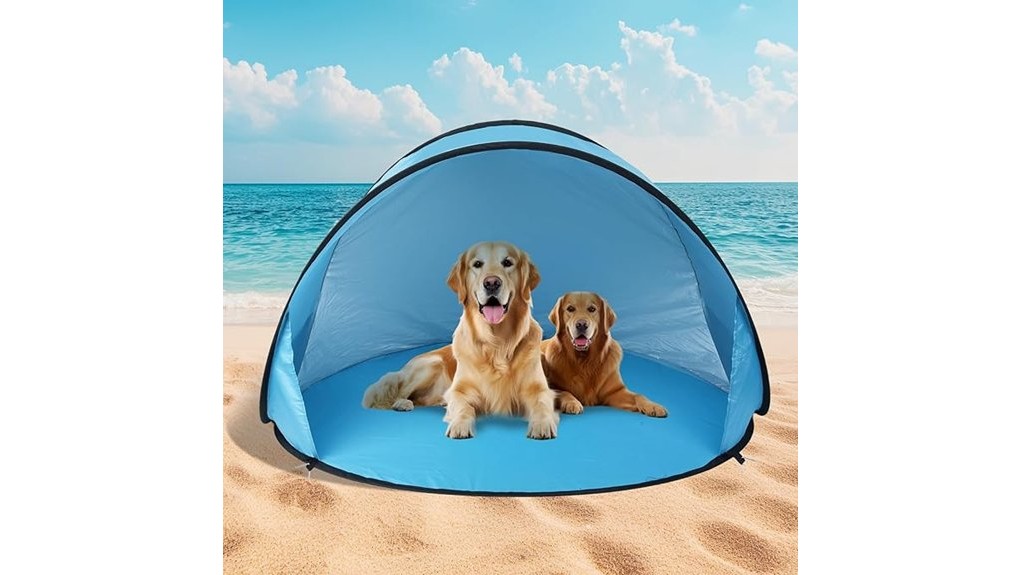 spacious sun protective canine shelter