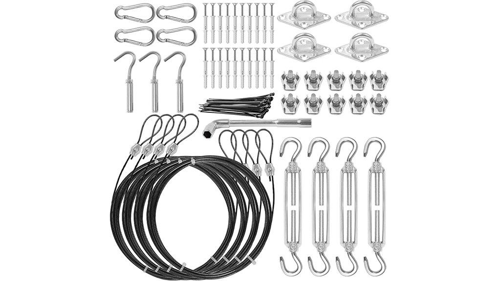 stainless coated cable hardware