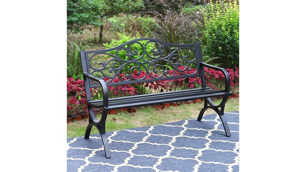 sturdy 50 inch outdoor bench