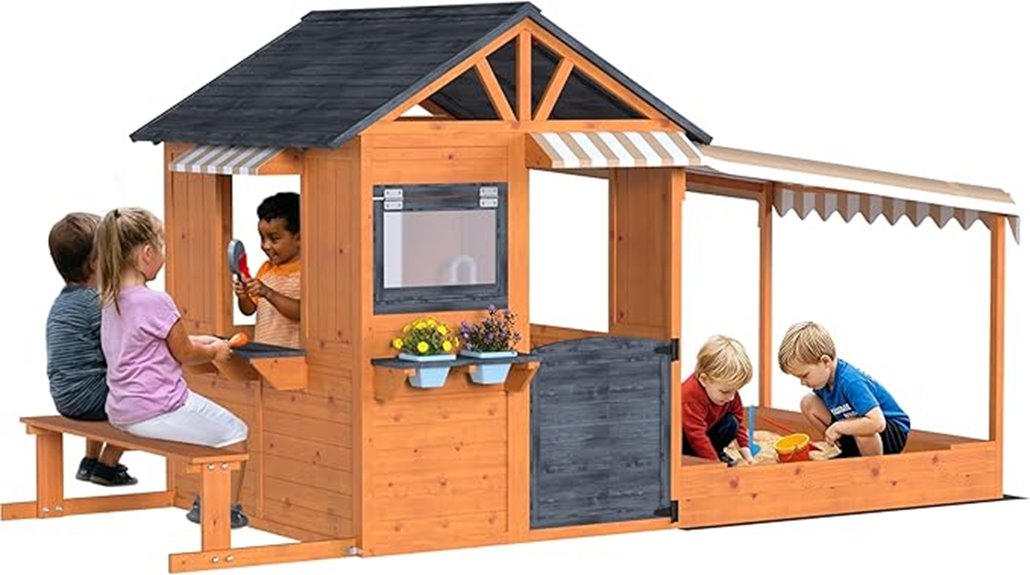 sturdy backyard kids playhouse