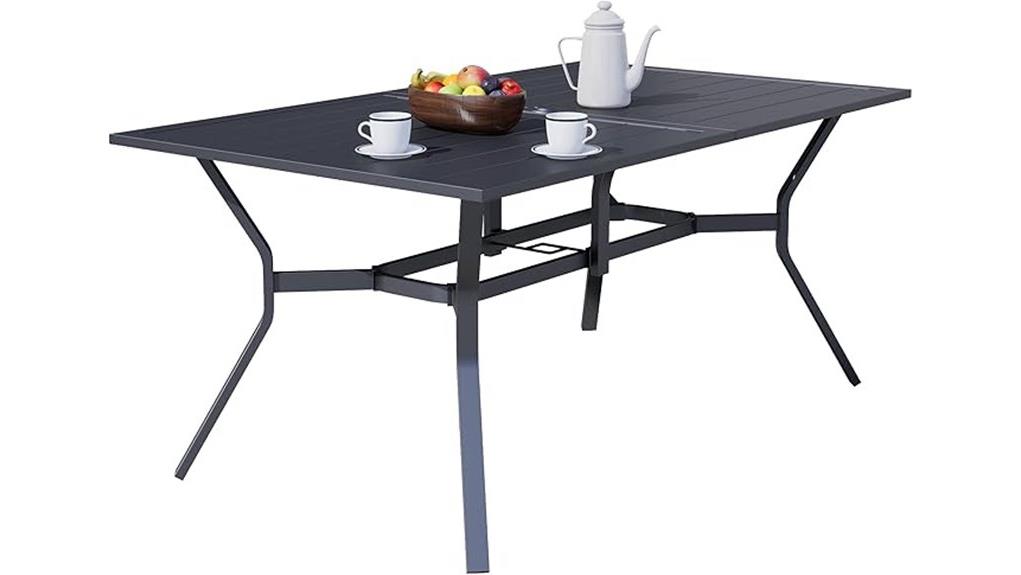 sturdy modern teak look aluminum