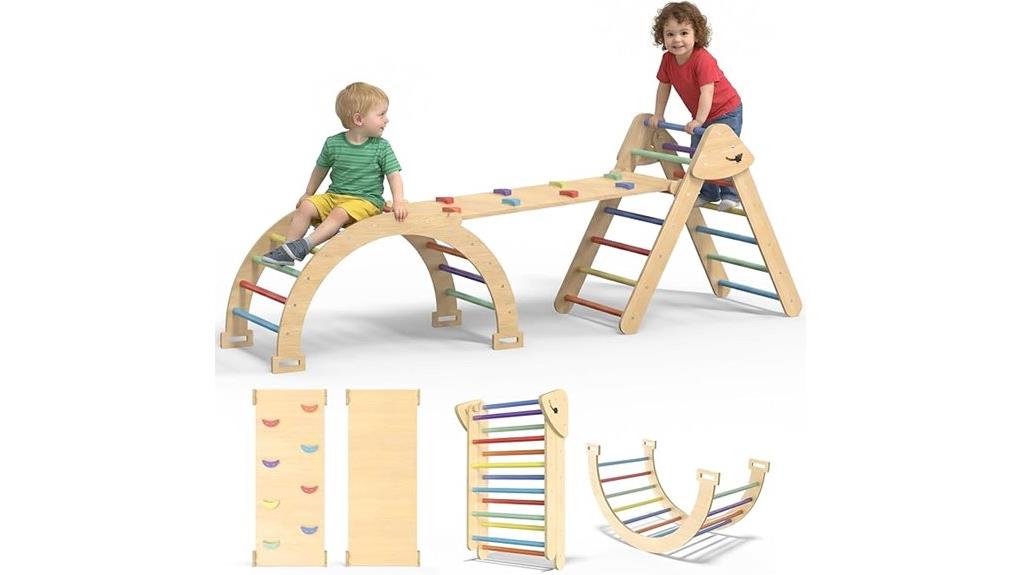 sturdy wooden pikler climber