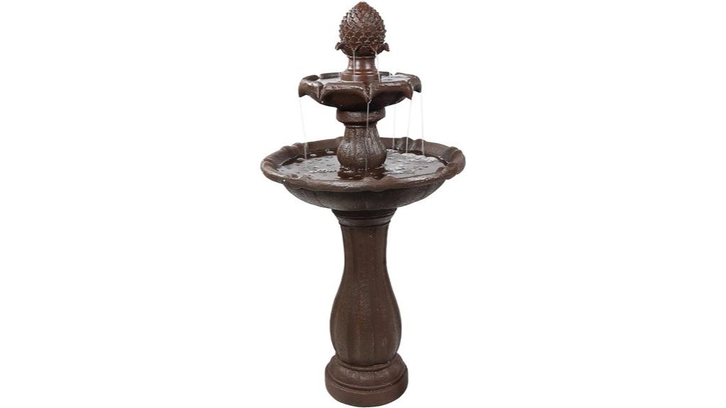 sunnydaze 46 inch solar fountain