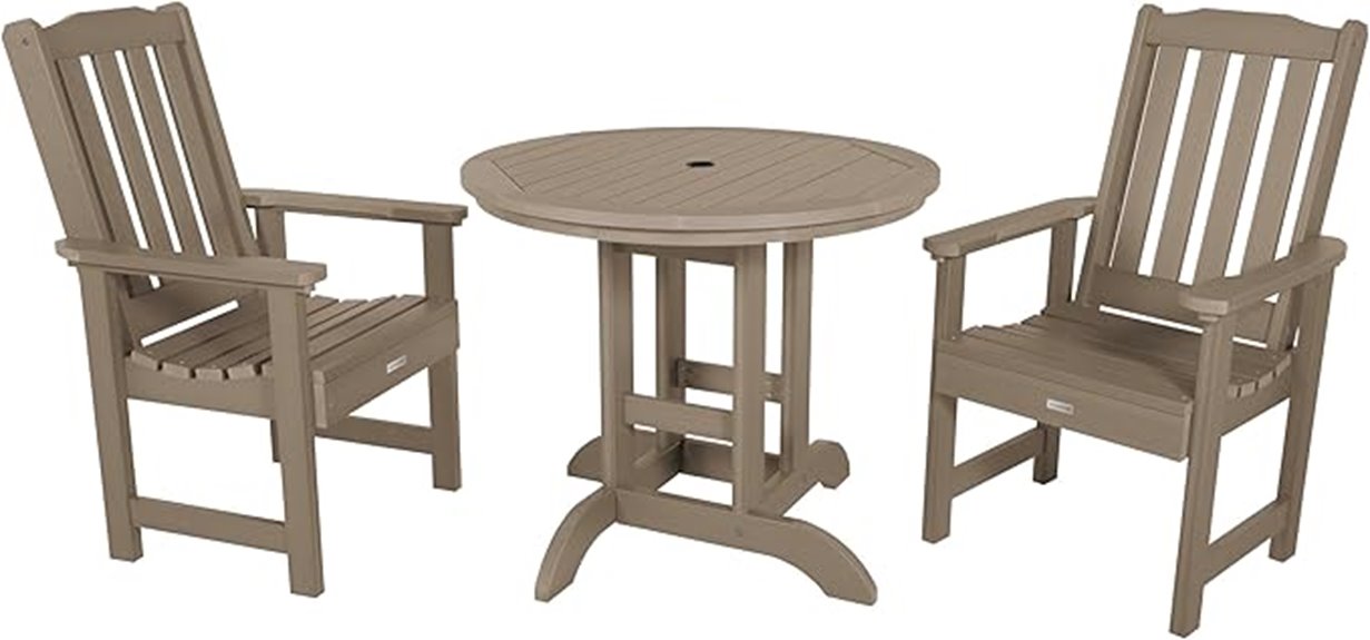 three piece outdoor bistro set