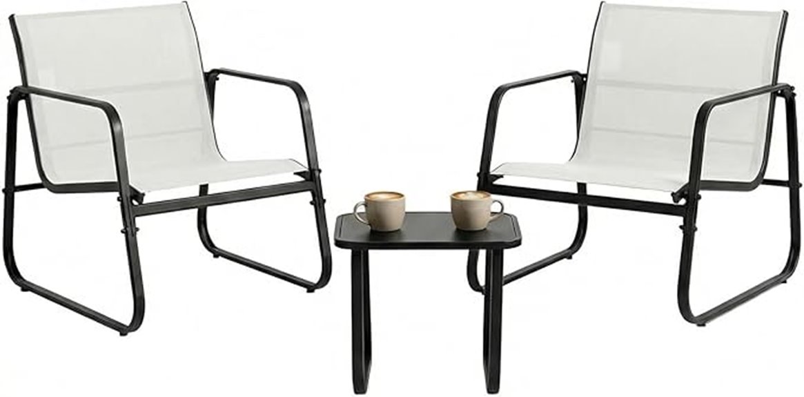 three piece outdoor rattan set