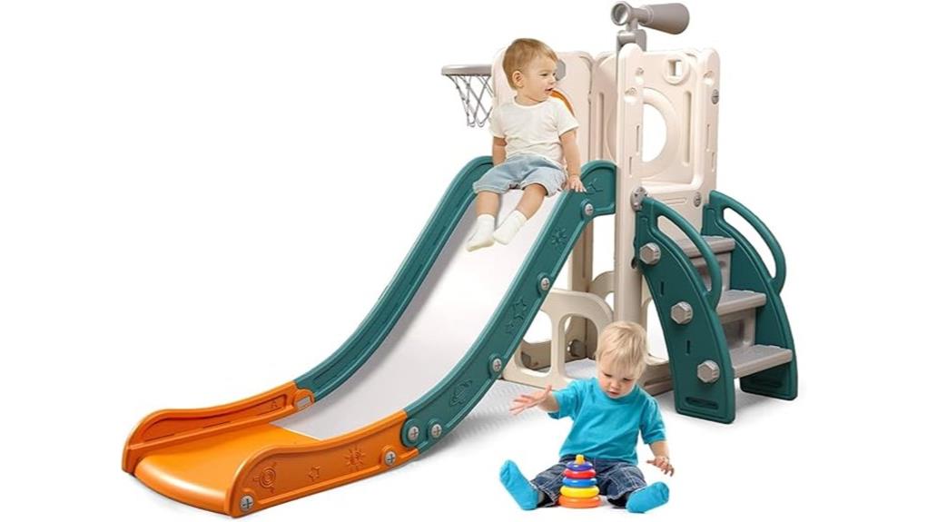 toddler playset includes slide