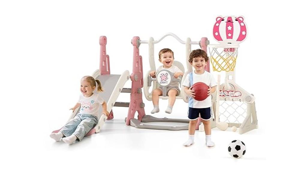 toddler swing and slide set