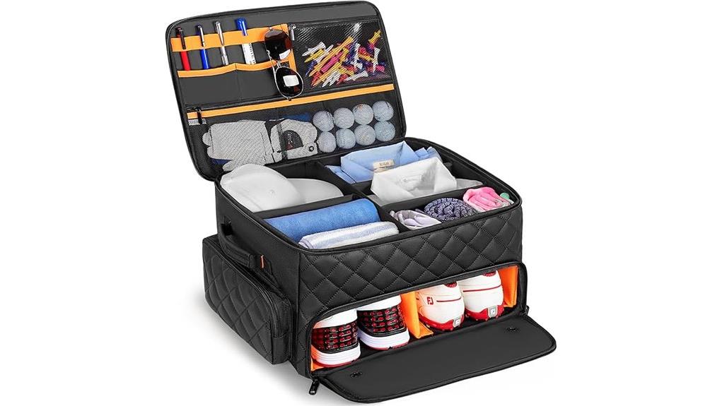 two tiered golf trunk organizer