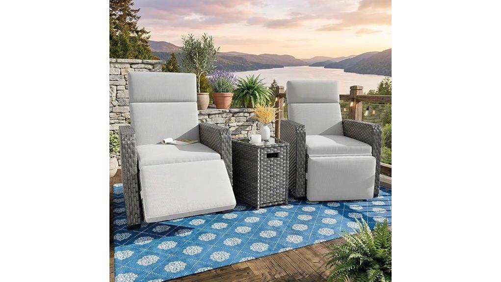wacasa three piece dual control recliners
