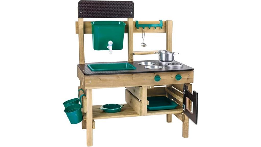 wooden hape mud kitchen