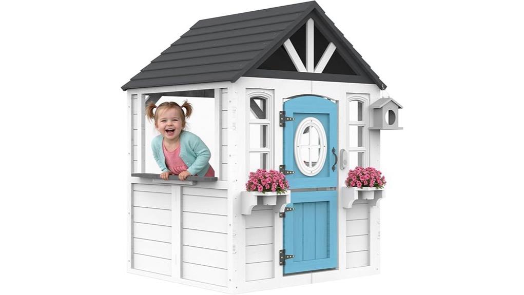 wooden kids playhouse with sink