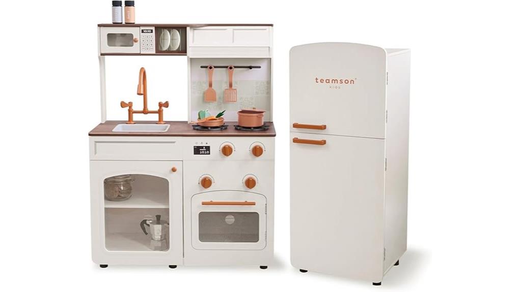 wooden normandy themed kids kitchen