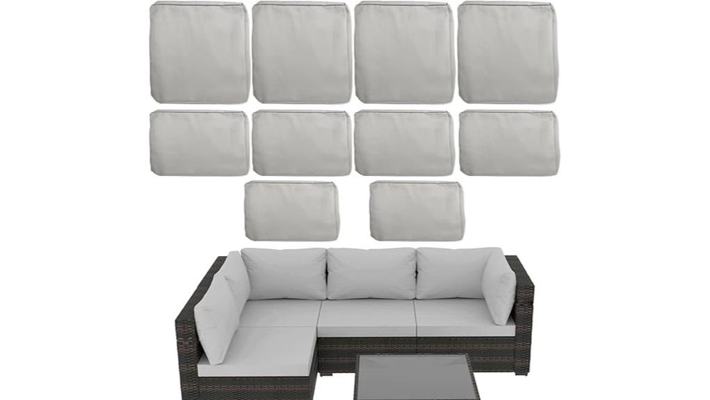 10 piece outdoor patio cushion covers
