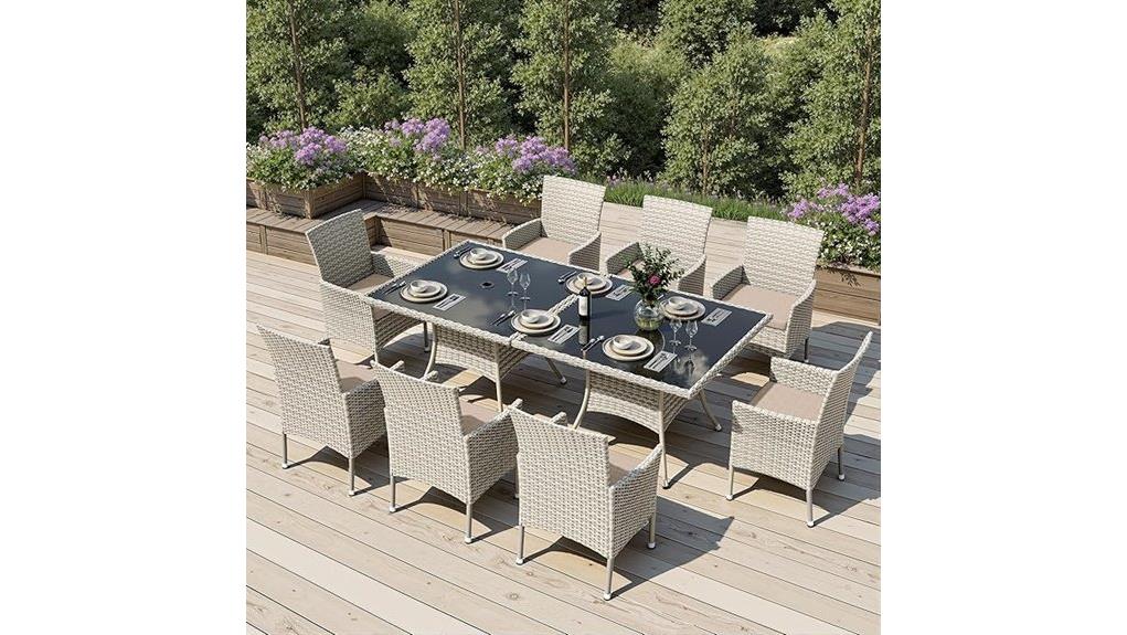 10 piece outdoor patio set
