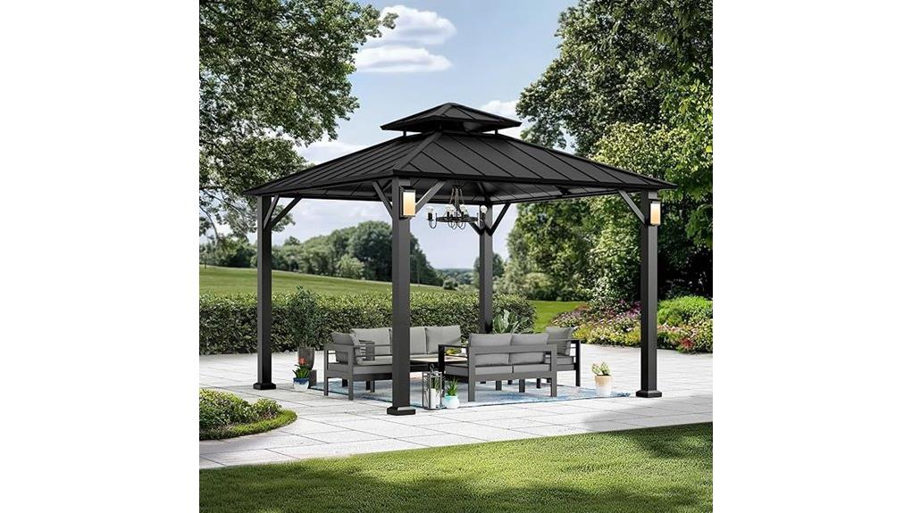 10x10 modern hardtop gazebo