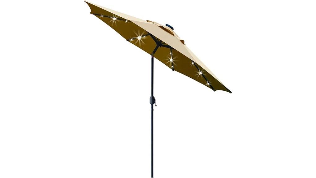 9 foot solar led umbrella