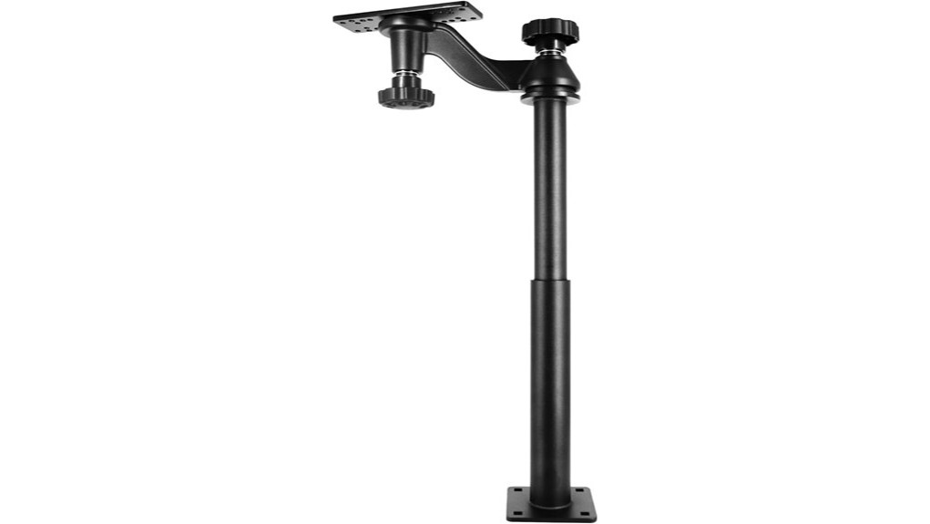 adjustable aluminum telescopic fishfinder mount
